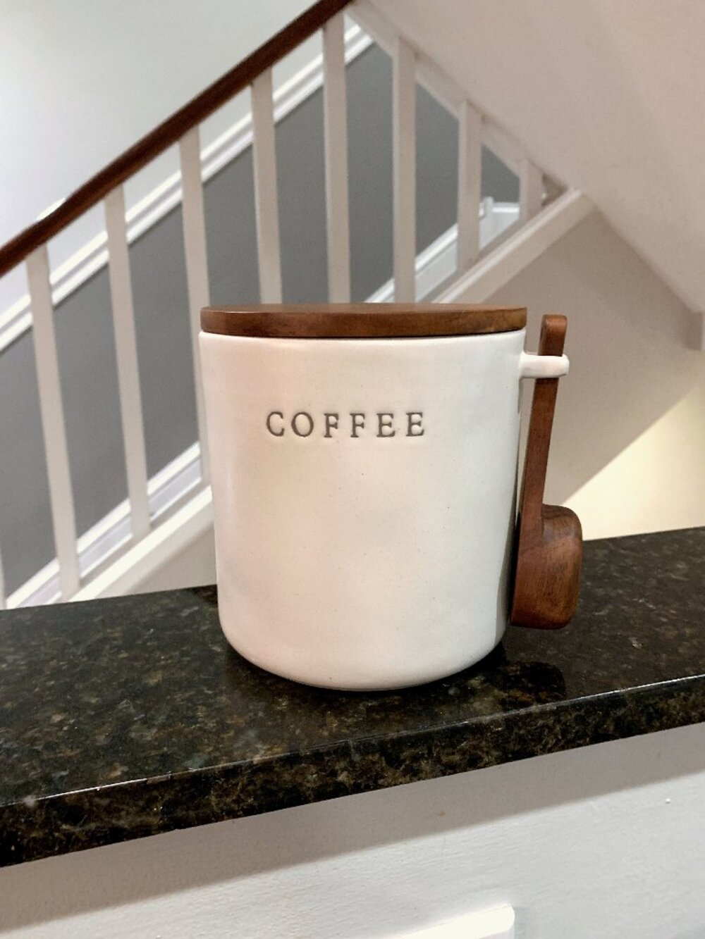 NEW Hearth & Hand Magnolia Coffee Canister with Wood Scoop and Lid ORIGINAL 2021